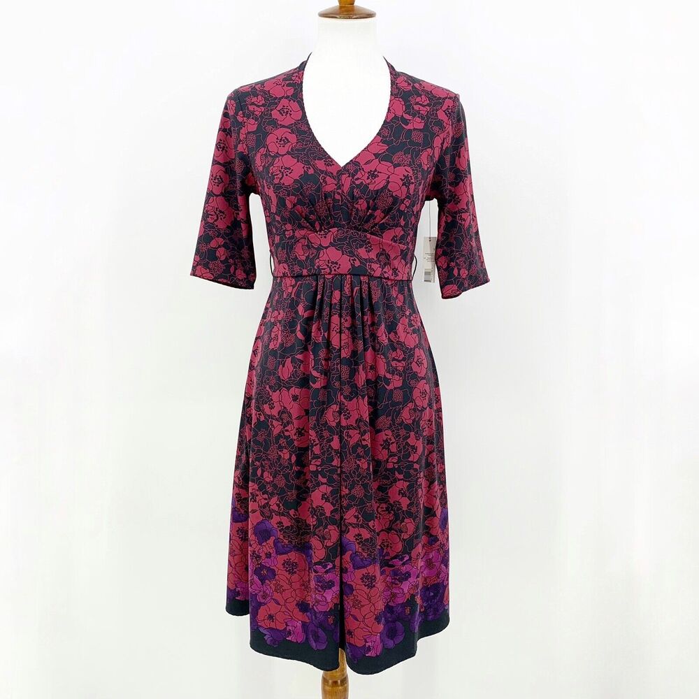 T Tahari Dress Womens Dress S Floral Romantic Feminine Date Night Wedding Guest